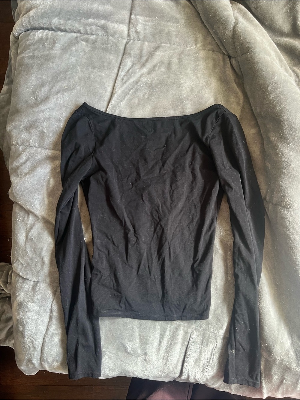 Garage Black Open backLong Sleeve Top
